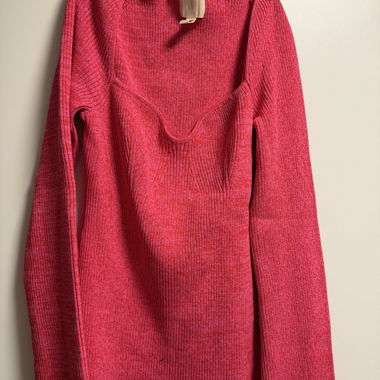 Fuchsia Pink Ribbed Top by H&M