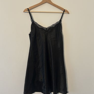 Black satinlike nightdress