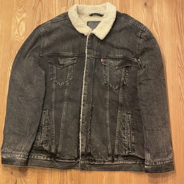 Levi Strauss Sherpa Jeansjacke schwarz XXL