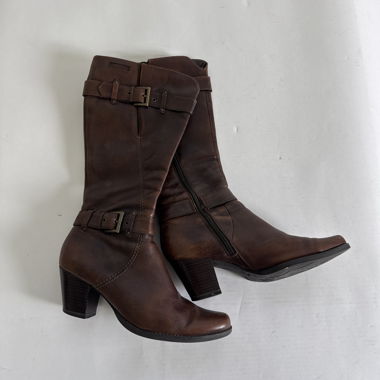Tamaris Brown Heeled Boots