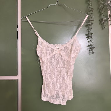 pull&bear white lace crop top