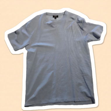 T-shirt azzurro a trama RELAXED FIT