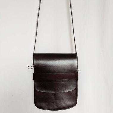 Schicke Ledertasche braun, Vintage, handmade