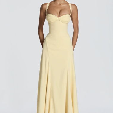 Babyboo Elegant Yellow Maxi Dress