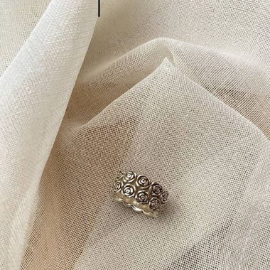 Ring mit Rosenmuster Sterlingsilber 925