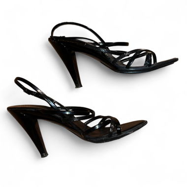 Strappy black heels