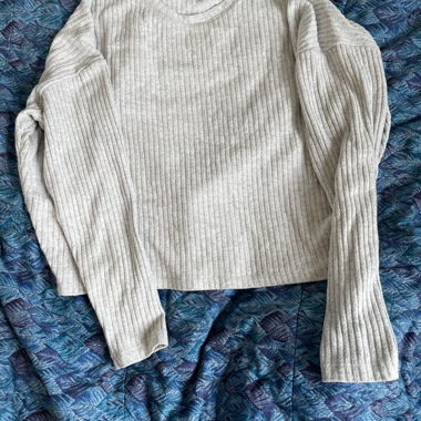 H&M Ribbed Long-Sleeve Top