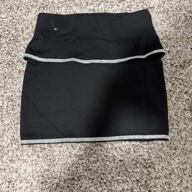 Black mini skirt