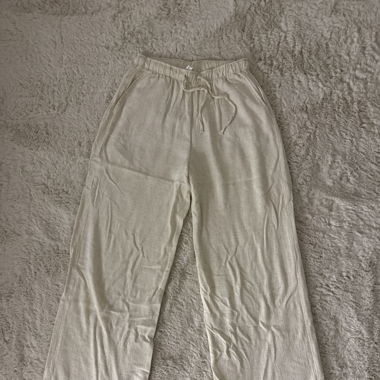 pantalon en lin stradivarius