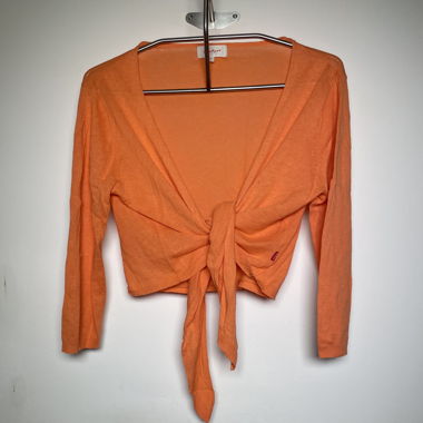 Top cache-coeur orange