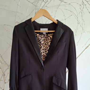 Blazer with Leopard Lining