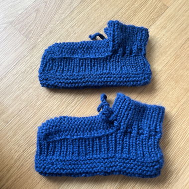 Knitted Socks/Slippers Blue