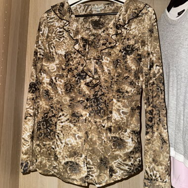 Blouse à volants à motifs
