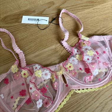Soutien-gorge fleuri rose Lounge, neuf