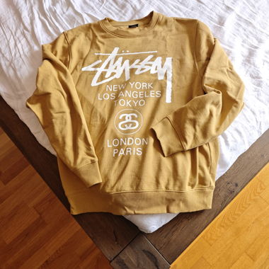 Felpa Stussy senape taglia L