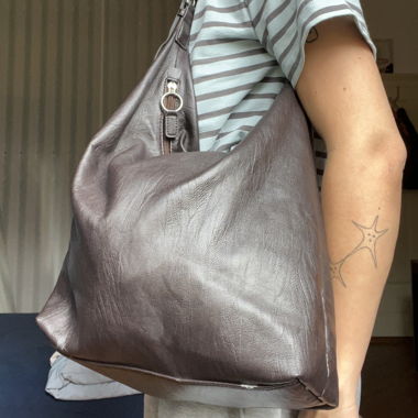 Borsa in pelle marrone