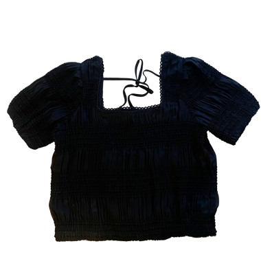 CHEMISE/F BLARNOUE NEXT NOIRE À MANCHES ÉVASÉES GONFLÉES