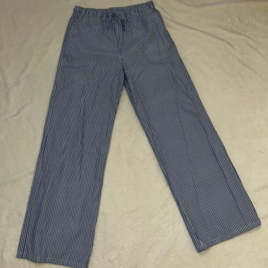 Pantalone leggero - rigato blu e bianco