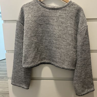 Maglione in maglia grigio
