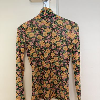 Floral Mock Neck Top by Maje