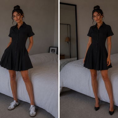 Robe chemise noire