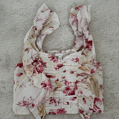 Floral Linen Top