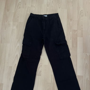 Pantaloni jeans cargo neri