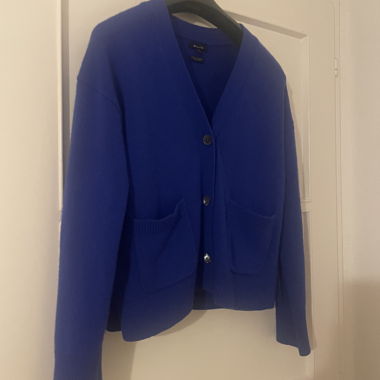 Blaues Weste aus Wolle und Kaschmir