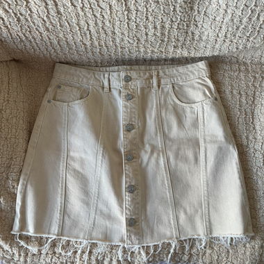 Jupe en jeans beige 