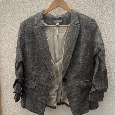 Blazer à carreaux gris