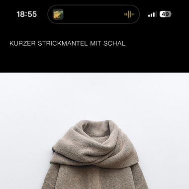 Zara Strickmantel mit Schal
