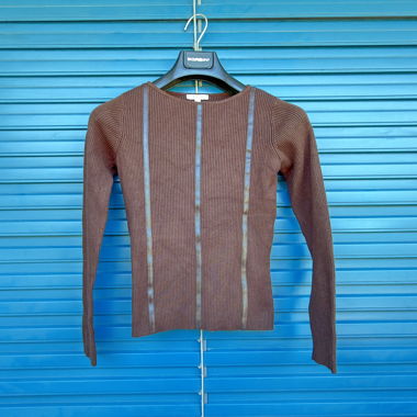 Maglione in maglia marrone