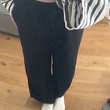 Pantalon en tissu taille basse