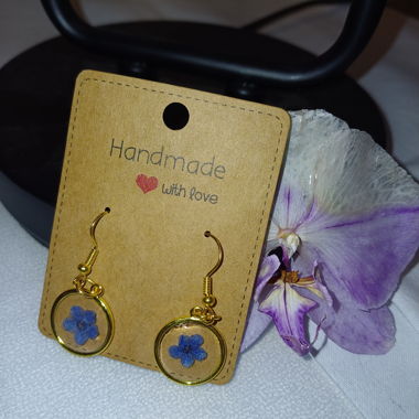 Boucles d'oreilles en acier inoxydable faites maison