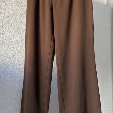 Pantalon large marron