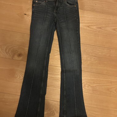 Dark blue flared jeans