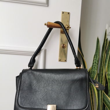 Echtledertasche schwarz 