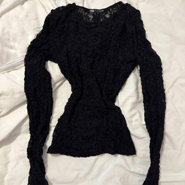 Zara black lace top