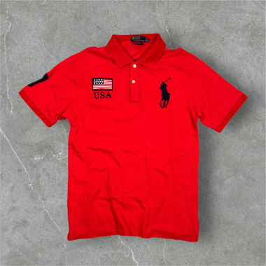 vintage polo ralph lauren big pony shirt red