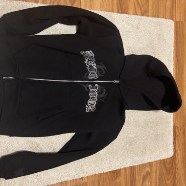 Sweat à capuche noir-gris clair