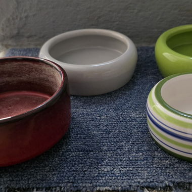 Mangeoires en céramique pour rongeurs, lot de 4