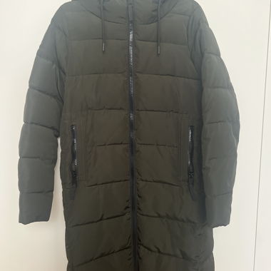 Long manteau matelassé vert