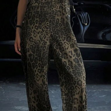 Salopette large leopard
