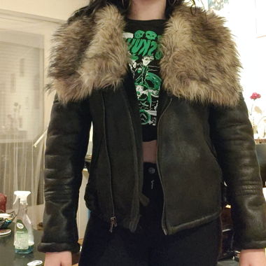 Veste hiver chaud poil exterieur et interieur
