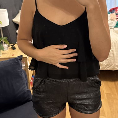 Pantaloncini neri shimmer