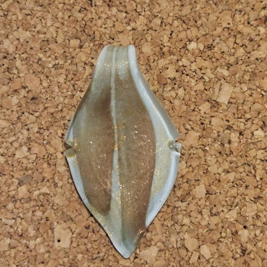 Blue Glass Leaf Pendant