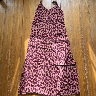Robe imprimé léopard rose