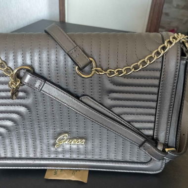 Sac à main GUESS Brillant gris
