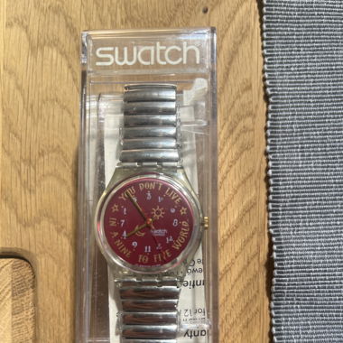 Vintage Swatch Uhr mit Zitat