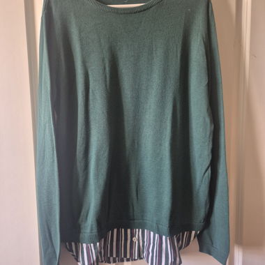 Pull avec empiècement chemise
